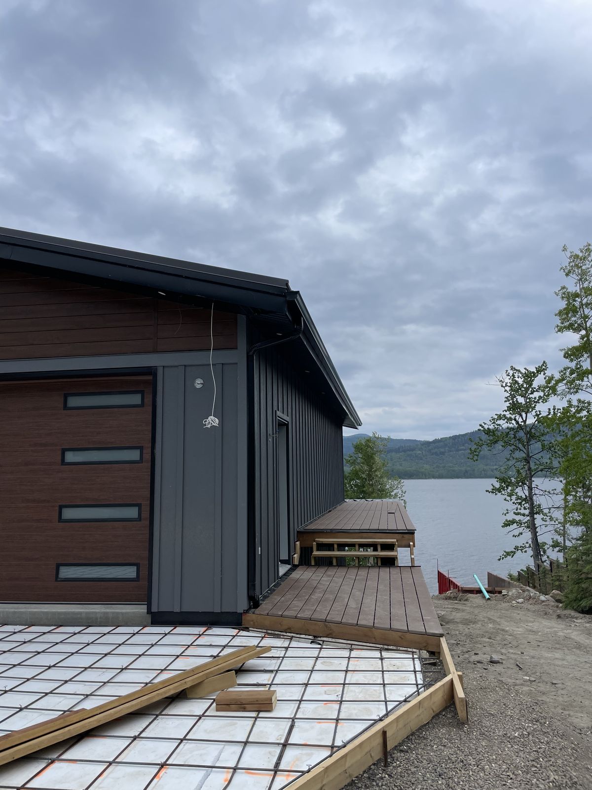 Gutter system installation on a property in the Peace Region of BC
