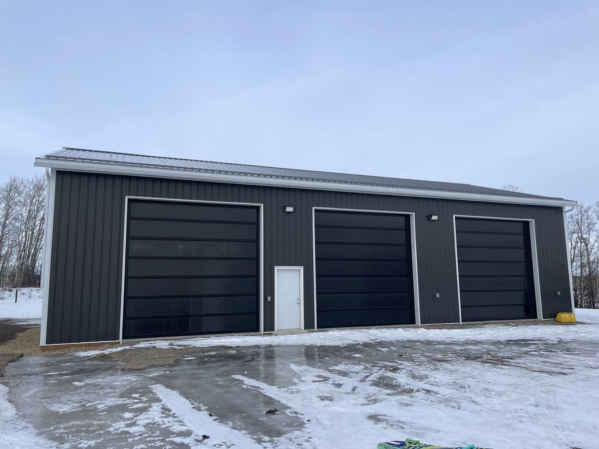 New seamless gutters installed on a house in the Peace Region of BC