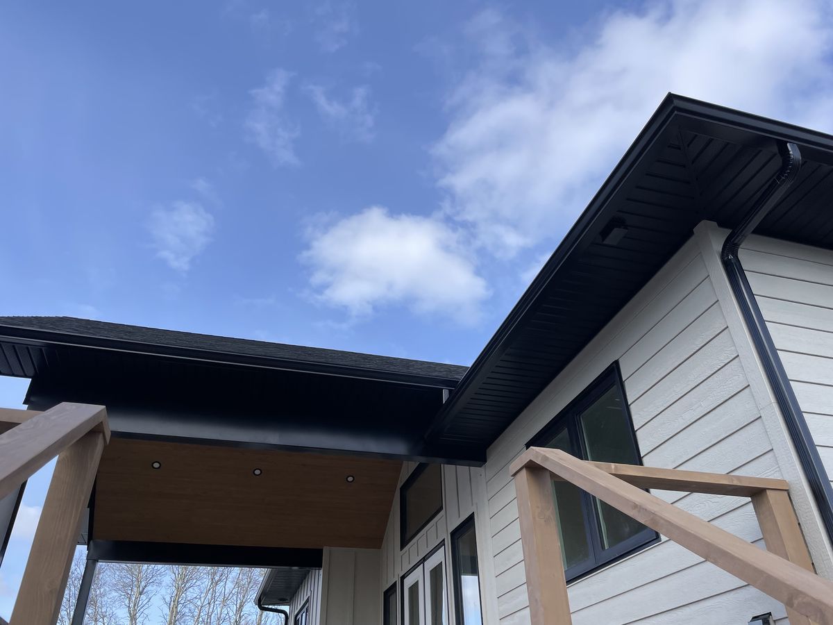 Gutter installation project showing quality workmanship in Dawson Creek