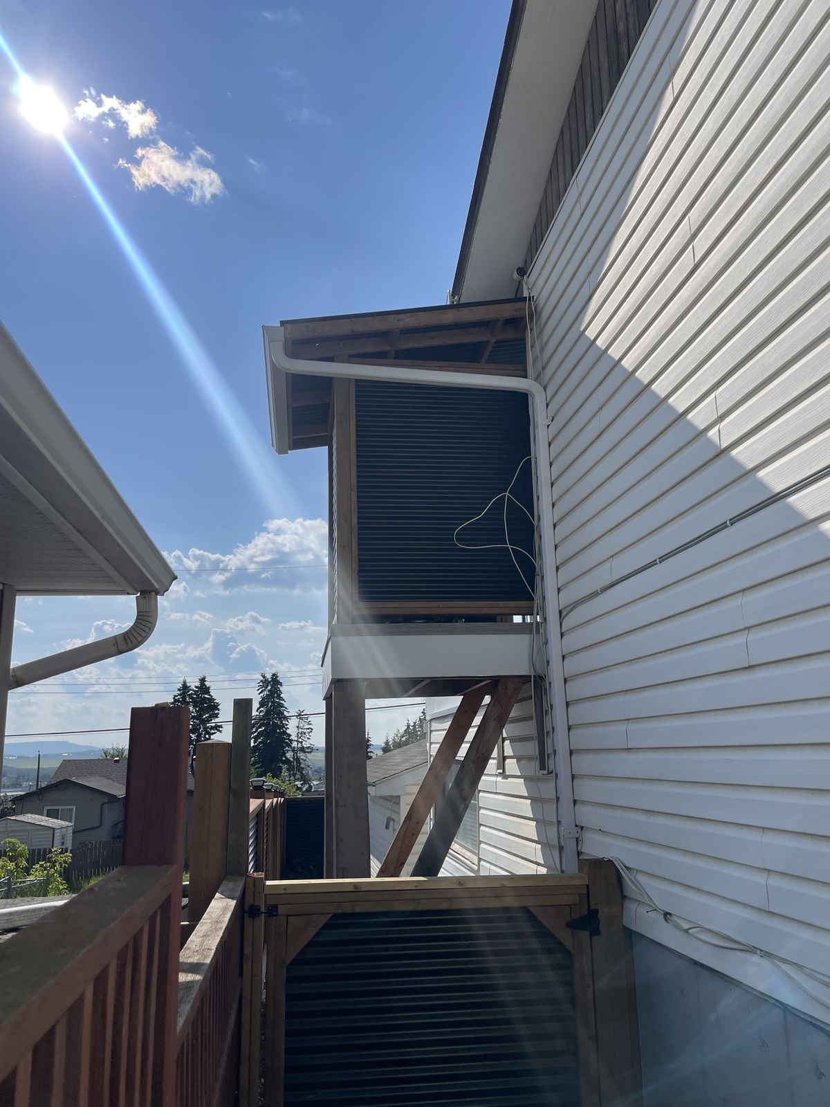 New gutters installed on a home in Dawson Creek, BC