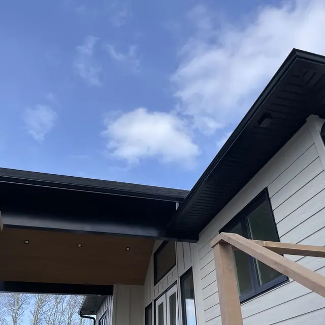 Gutter installation project showing quality workmanship in Dawson Creek