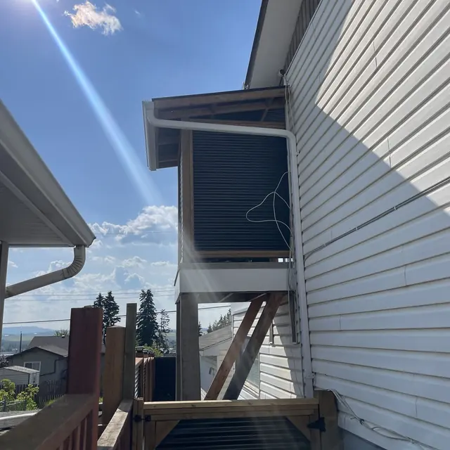 New gutters installed on a home in Dawson Creek, BC